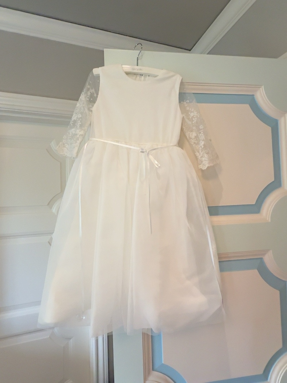Isabel Garretón Girls Size 8 Ivory Tulle Lace Special Occasion Dress